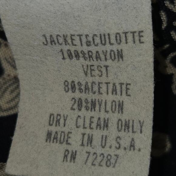 Lew Magram New York Vintage Floral Paisley Open Front Cardigan Size 14 USA Union - Picture 13 of 13